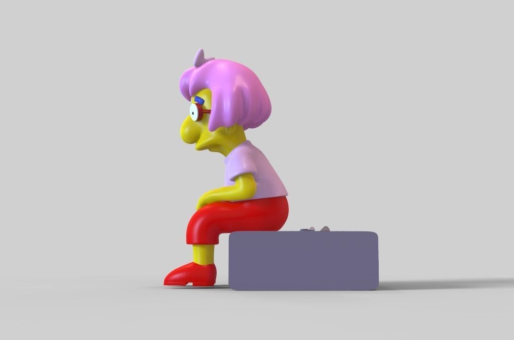 THE SIMPSONS-MILHOUSE WITH A WIG-PARTS AND COMPLETE 3D print model_5