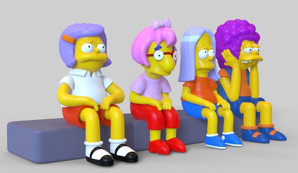 THE SIMPSONS-MILHOUSE WITH A WIG-PARTS AND COMPLETE 3D print model_16