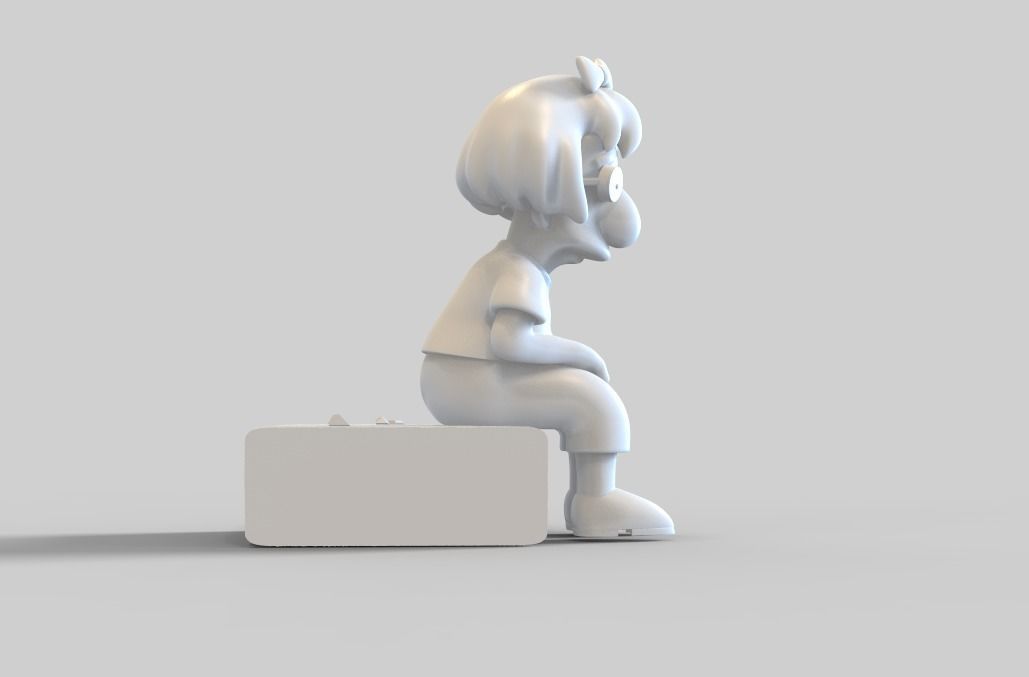 THE SIMPSONS-MILHOUSE WITH A WIG-PARTS AND COMPLETE 3D print model_9