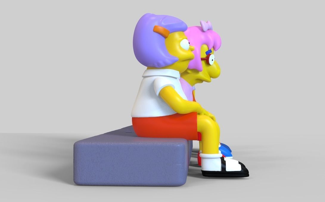 THE SIMPSONS-MILHOUSE WITH A WIG-PARTS AND COMPLETE 3D print model_17