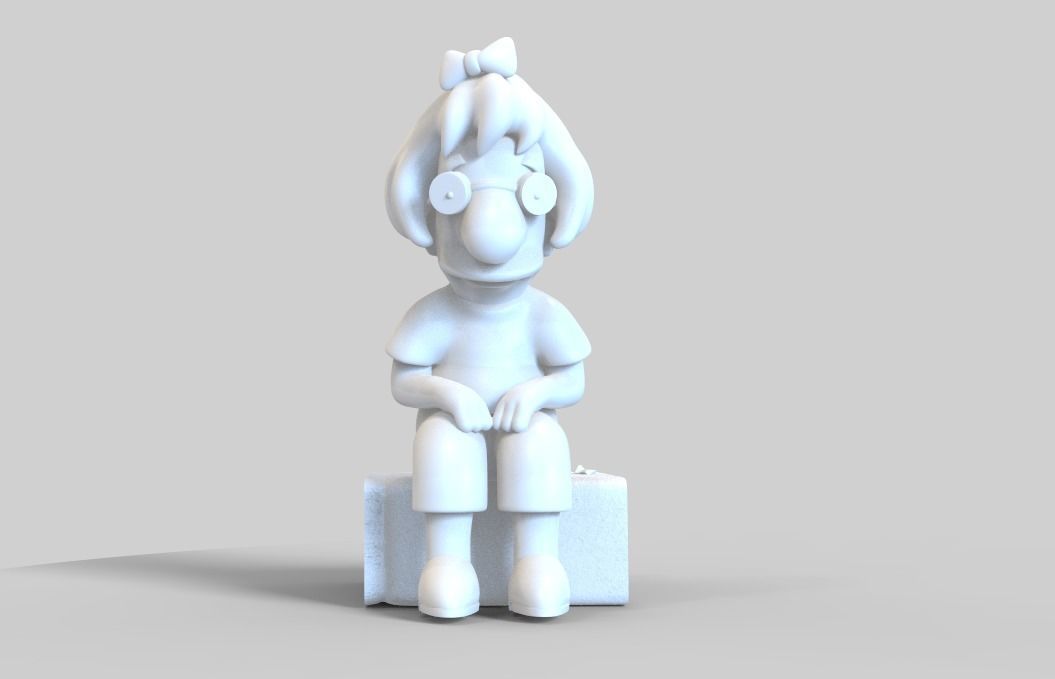 THE SIMPSONS-MILHOUSE WITH A WIG-PARTS AND COMPLETE 3D print model_7