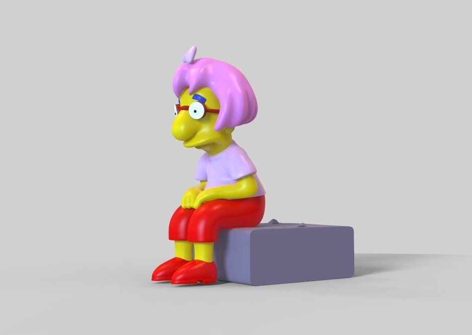 THE SIMPSONS-MILHOUSE WITH A WIG-PARTS AND COMPLETE 3D print model_6