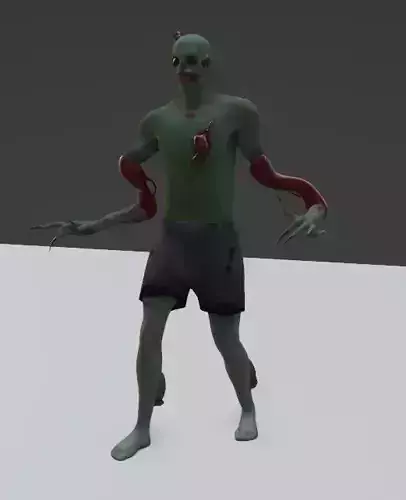 Zombie Mutant with Tentacle Arms