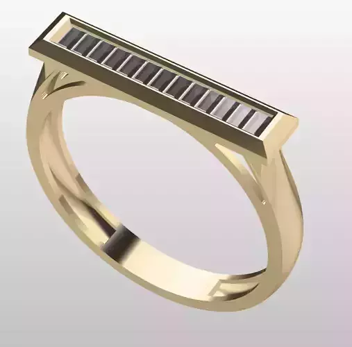 Straight Baguette Ring 
