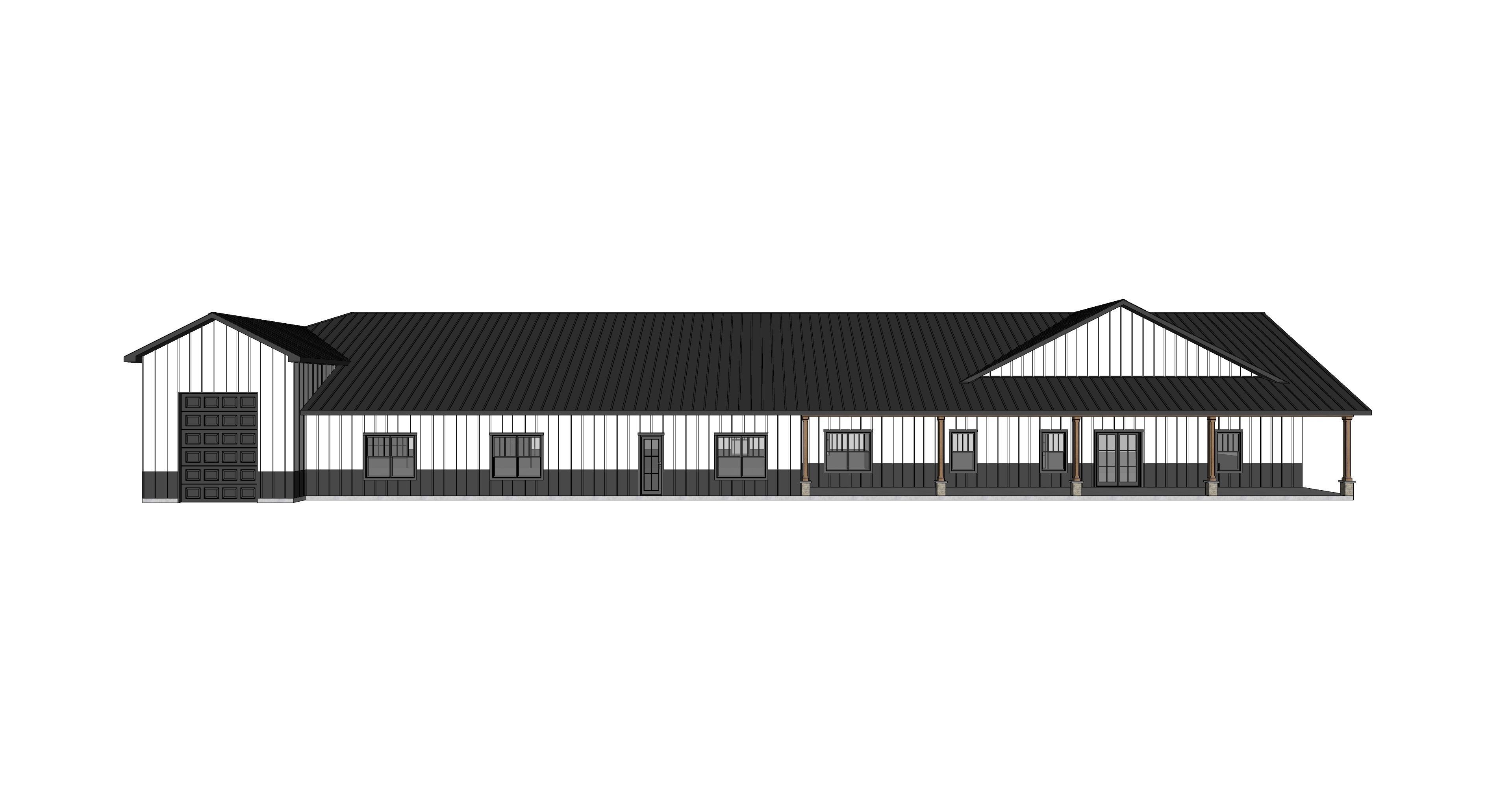 Barndominium House 079 -Archimple LLC Low-poly 3D model_2