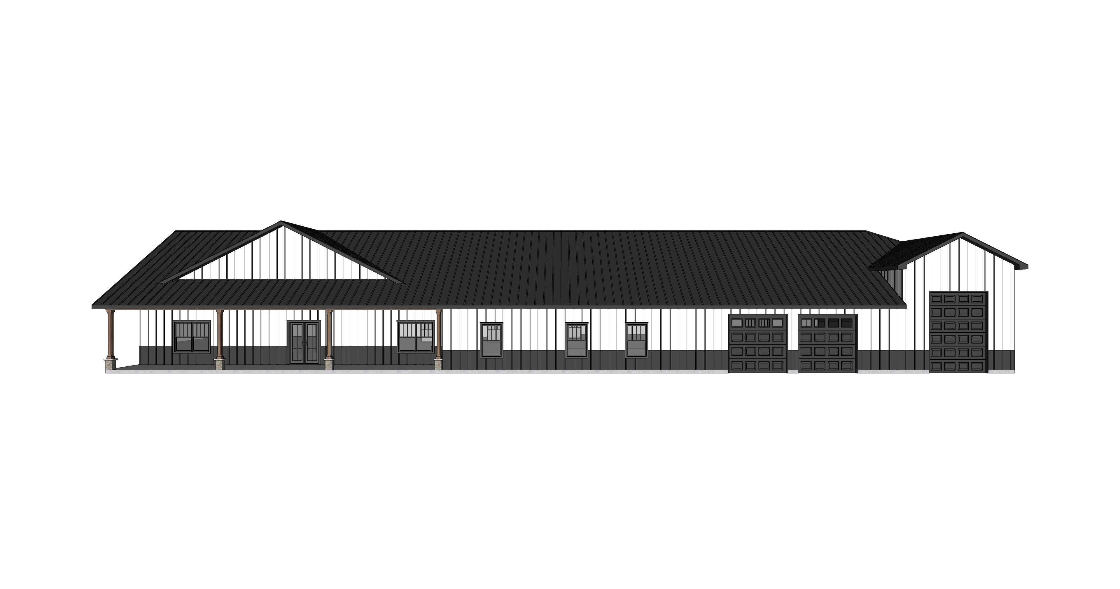 Barndominium House 079 -Archimple LLC Low-poly 3D model_3