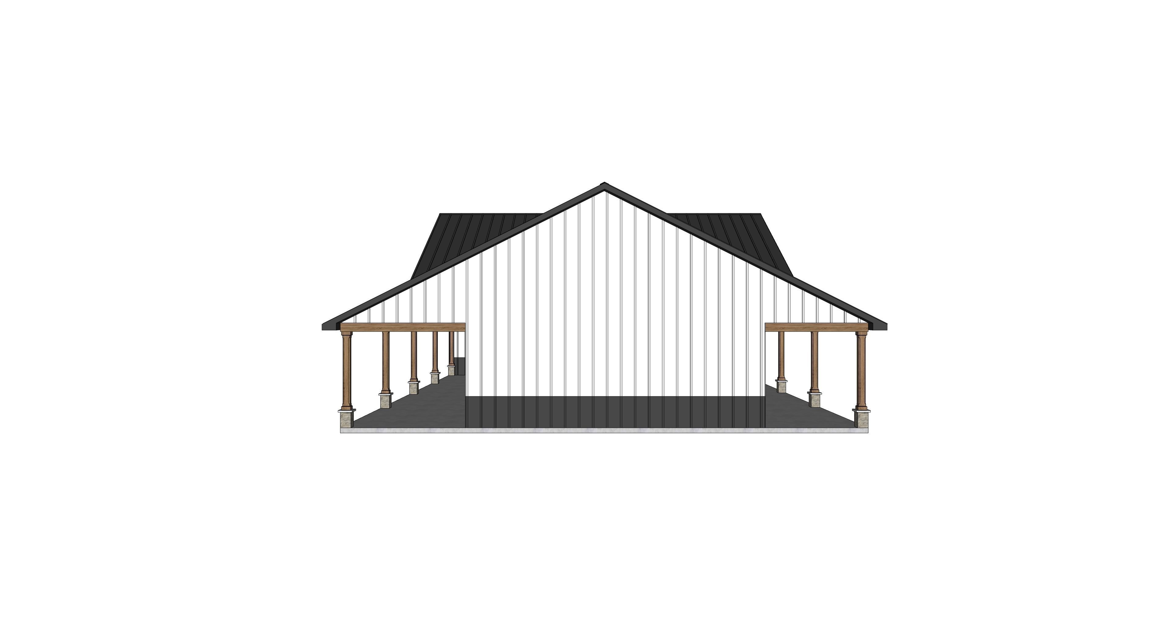 Barndominium House 079 -Archimple LLC Low-poly 3D model_4