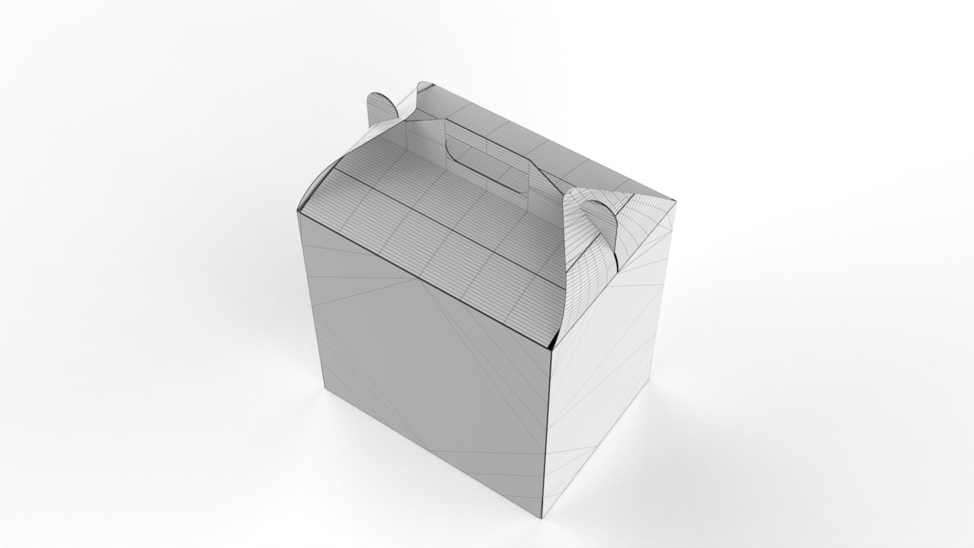 Gable Packaging Box Carrying Handle 400x300x400mm Texture_5