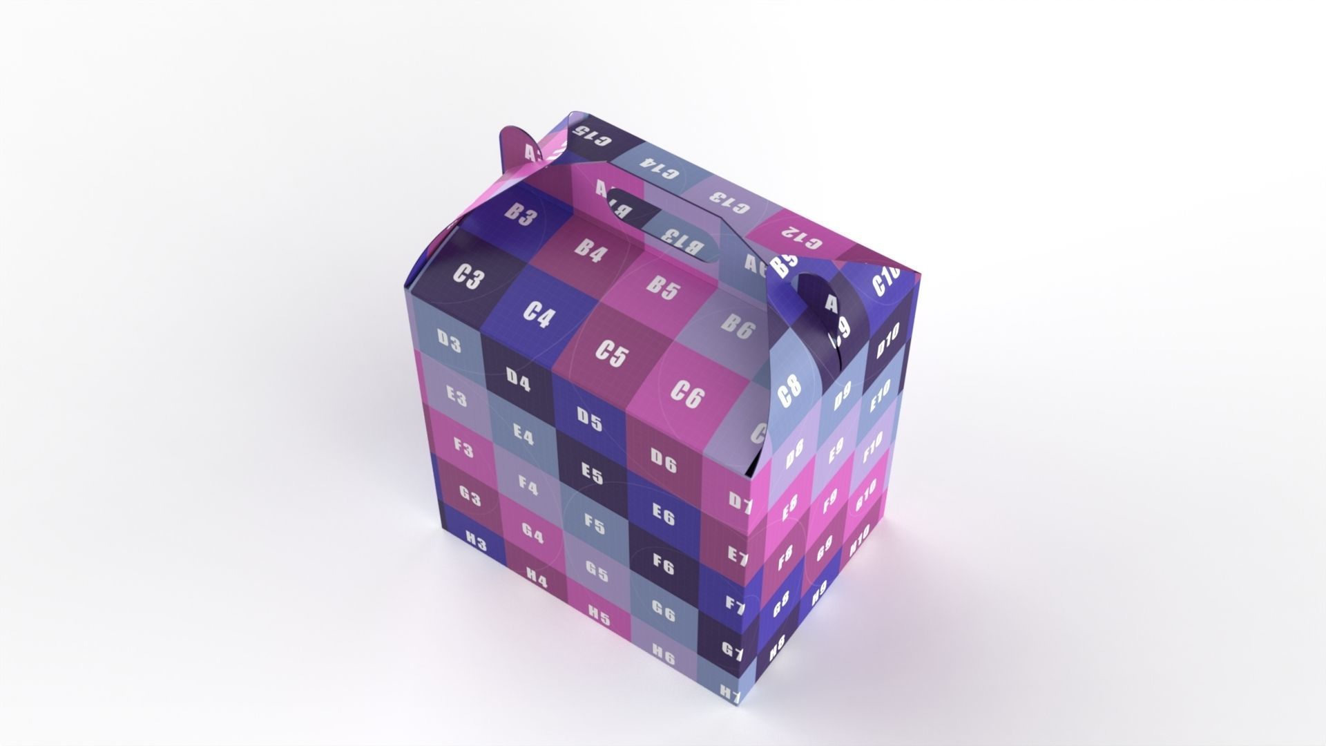 Gable Packaging Box Carrying Handle 400x300x400mm Texture_8