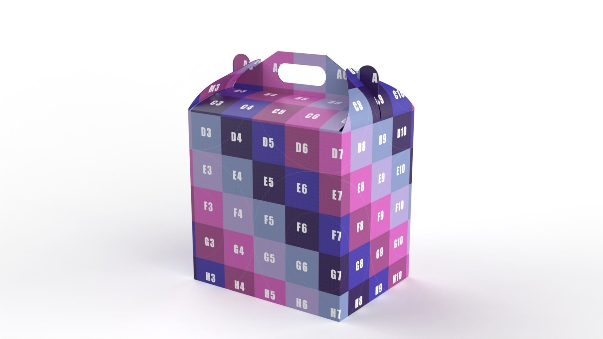 Gable Packaging Box Carrying Handle 400x300x400mm Texture_7