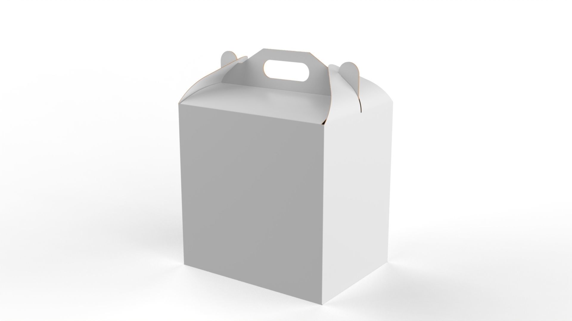 Gable Packaging Box Carrying Handle 400x300x400mm Texture_1