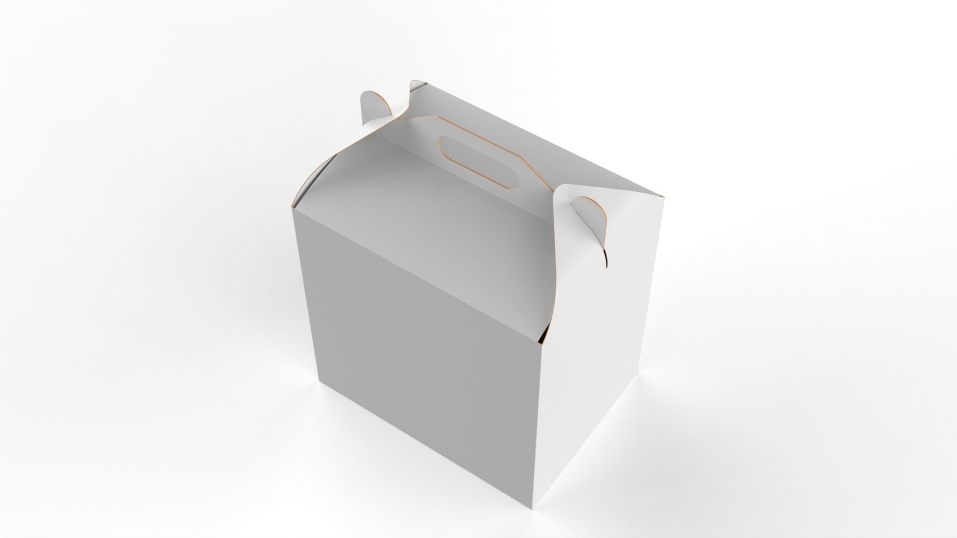 Gable Packaging Box Carrying Handle 400x300x400mm Texture_2