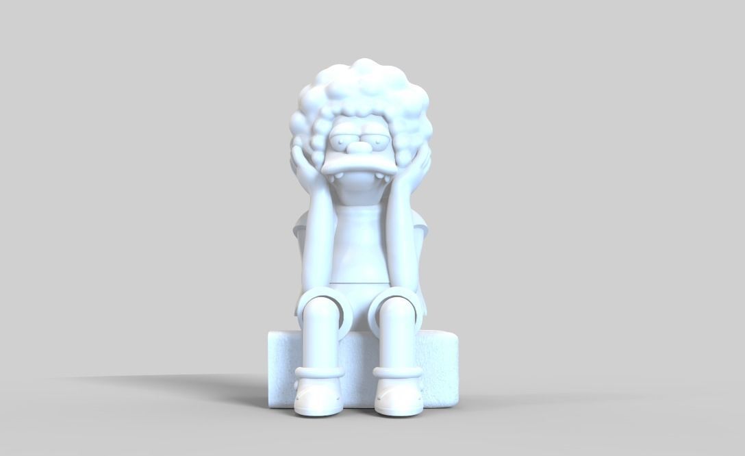 THE SIMPSONS-NELSON WITH A WIG-PARTS AND COMPLETE 3D print model_8