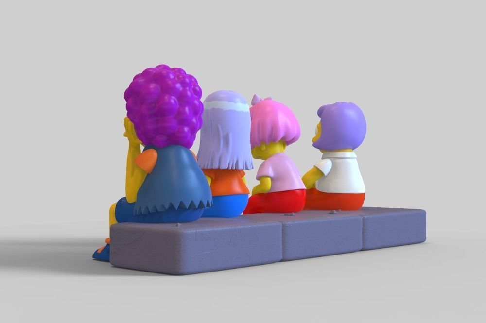 THE SIMPSONS-NELSON WITH A WIG-PARTS AND COMPLETE 3D print model_21