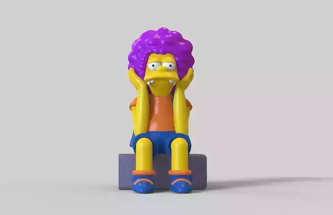 THE SIMPSONS-NELSON WITH A WIG-PARTS AND COMPLETE