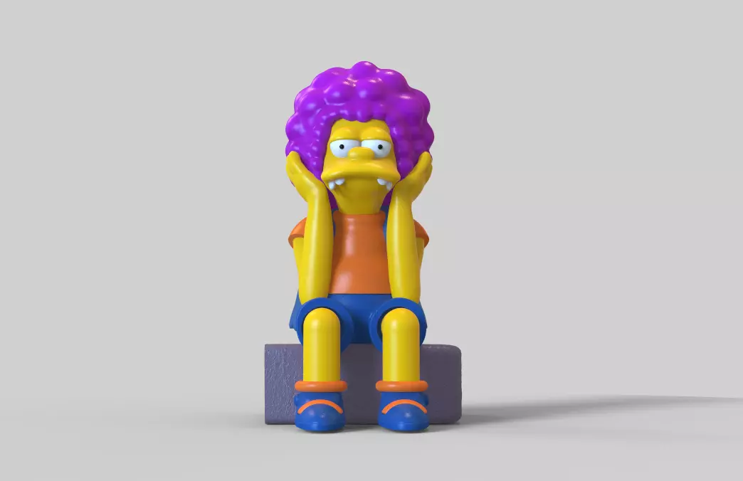 THE SIMPSONS-NELSON WITH A WIG-PARTS AND COMPLETE 3D print model_0
