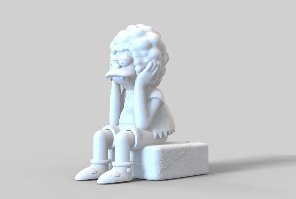 THE SIMPSONS-NELSON WITH A WIG-PARTS AND COMPLETE 3D print model_9