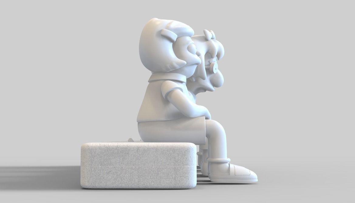 THE SIMPSONS-NELSON WITH A WIG-PARTS AND COMPLETE 3D print model_26