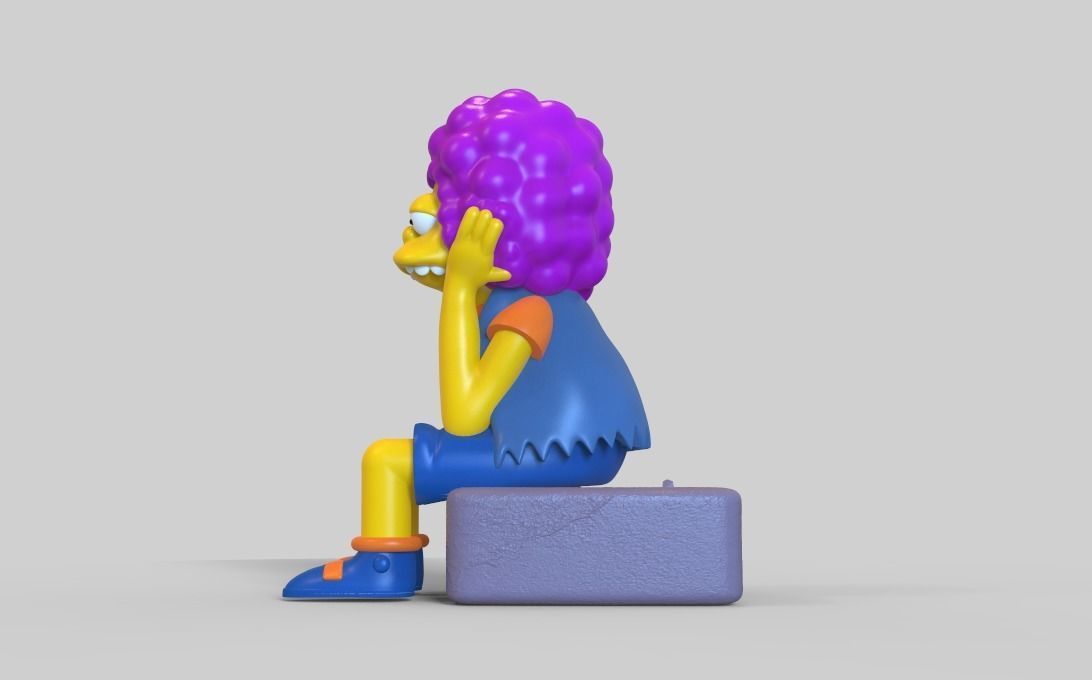 THE SIMPSONS-NELSON WITH A WIG-PARTS AND COMPLETE 3D print model_5