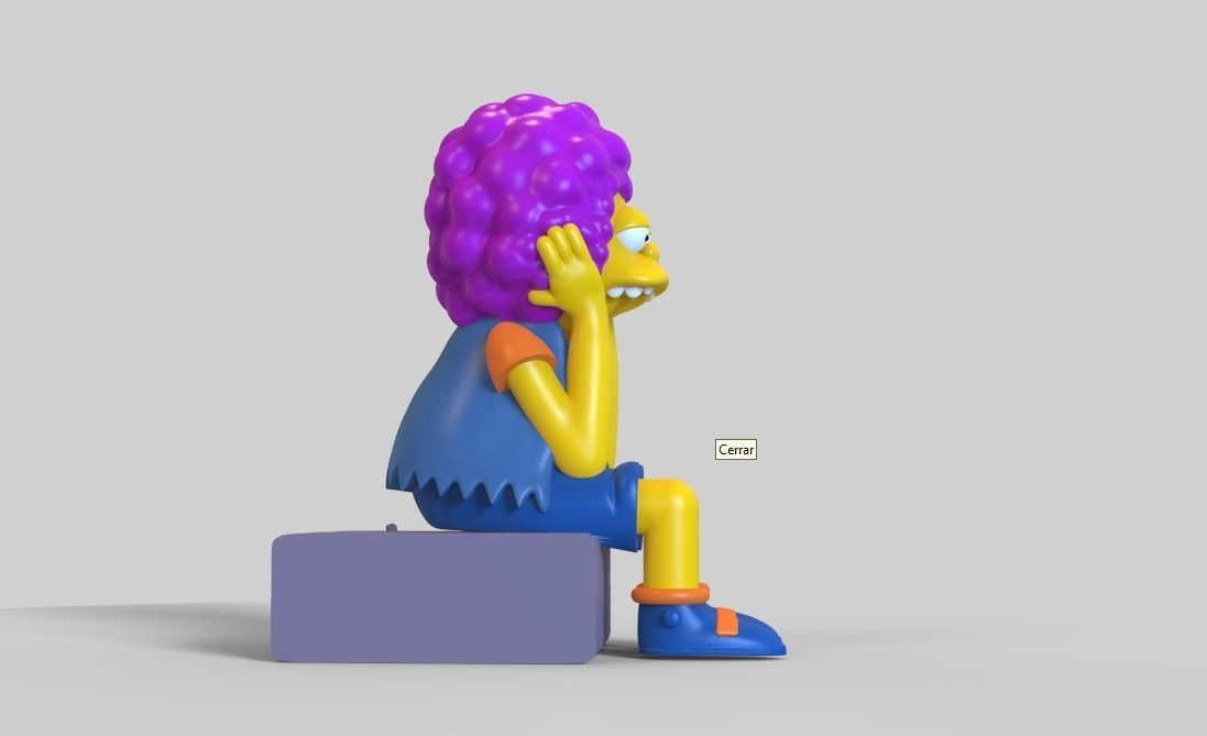 THE SIMPSONS-NELSON WITH A WIG-PARTS AND COMPLETE 3D print model_2