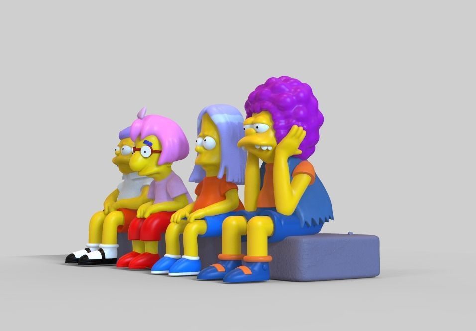 THE SIMPSONS-NELSON WITH A WIG-PARTS AND COMPLETE 3D print model_23