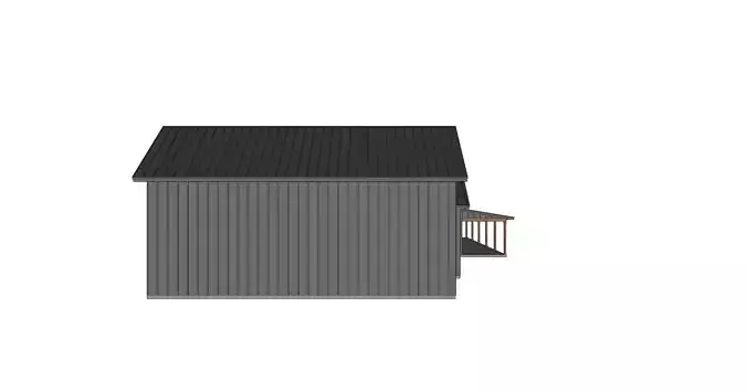 Barndominium House 080 -Archimple LLC Low-poly 3D model
