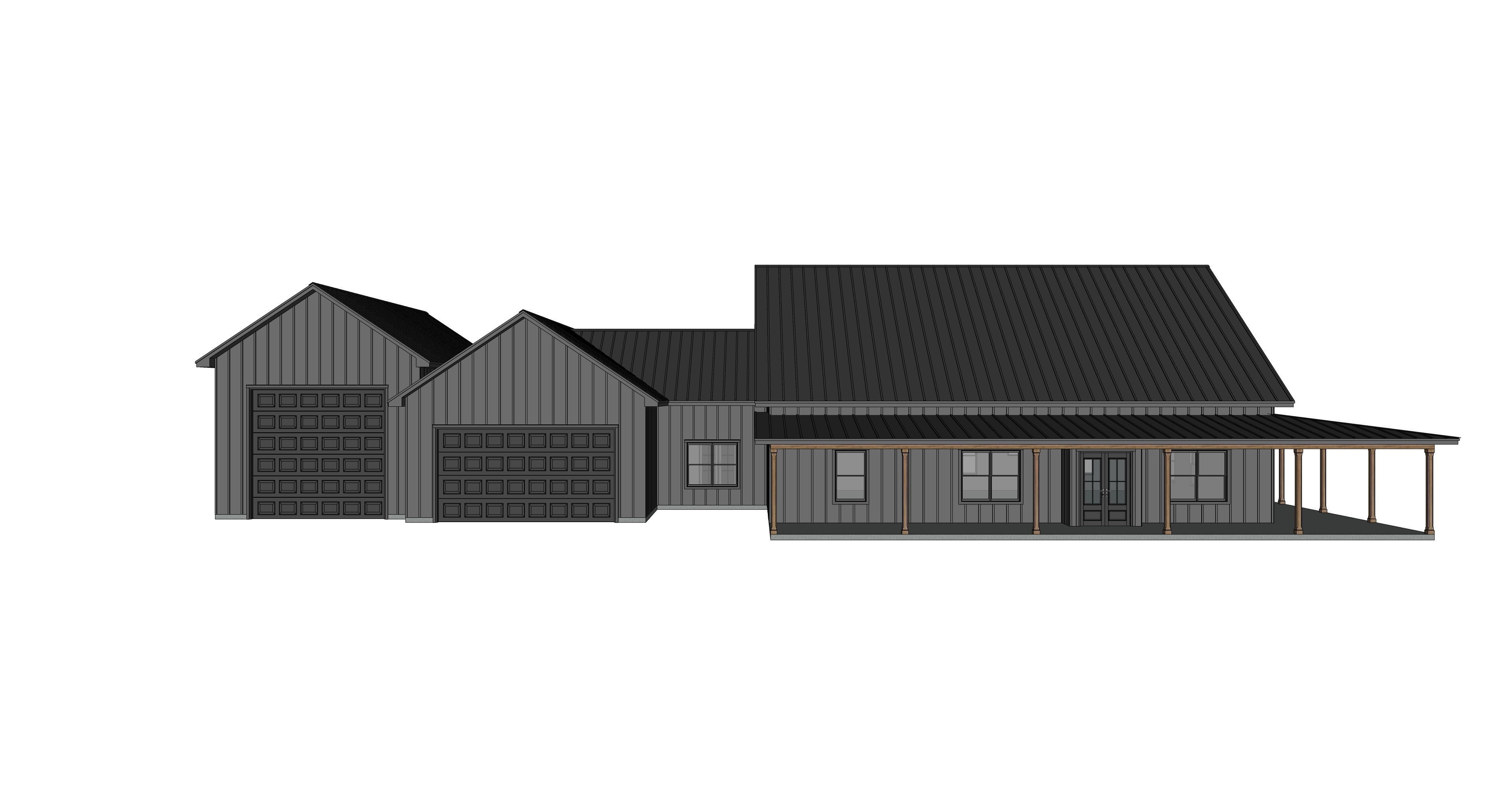 Barndominium House 080 -Archimple LLC Low-poly 3D model_5