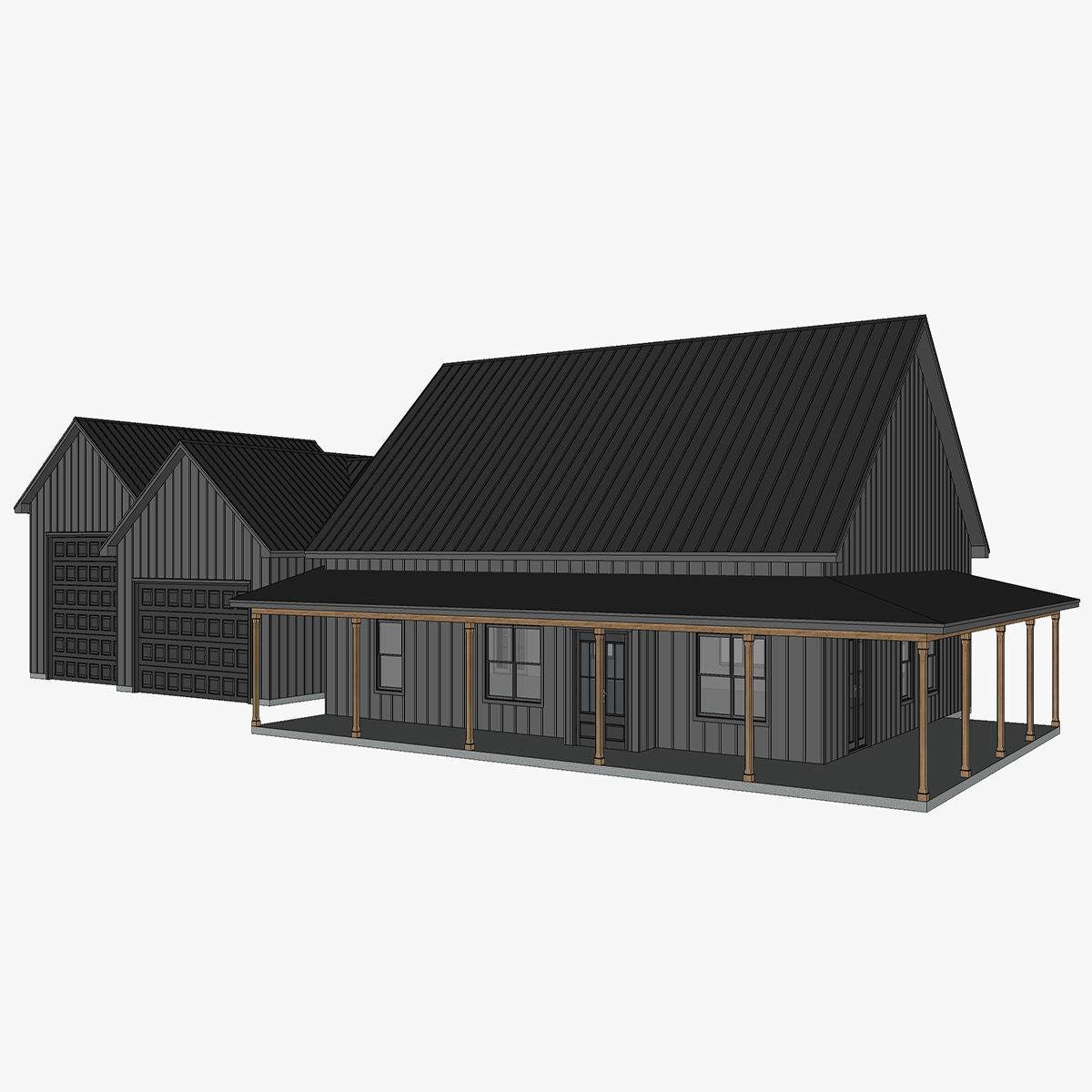 Barndominium House 080 -Archimple LLC Low-poly 3D model_3