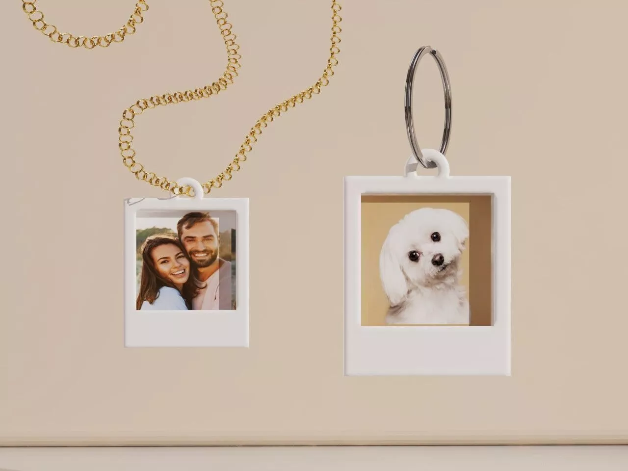 Instant photo necklace or keychain 3D print model