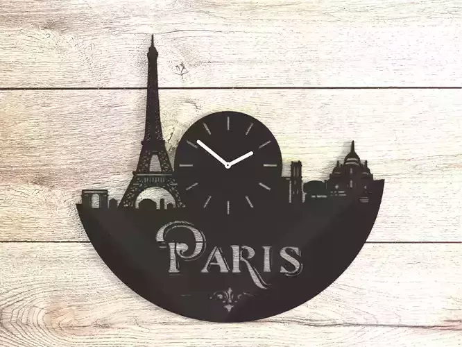 Paris clock frame vinyl 3D print model