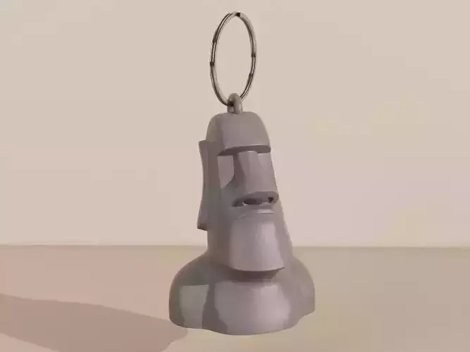 Moai statue keychain 3D print model