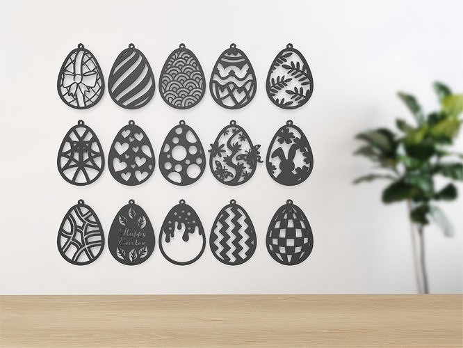 Easter Egg Ornaments Collection Decoration 3D print model