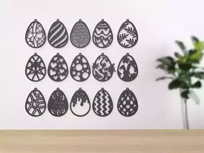 Easter Egg Ornaments Collection Decoration 3D print model