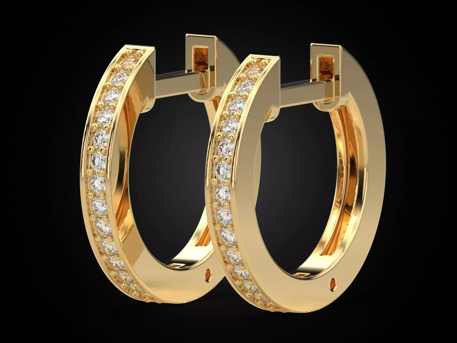 Hoop Earrings 3D print model_0
