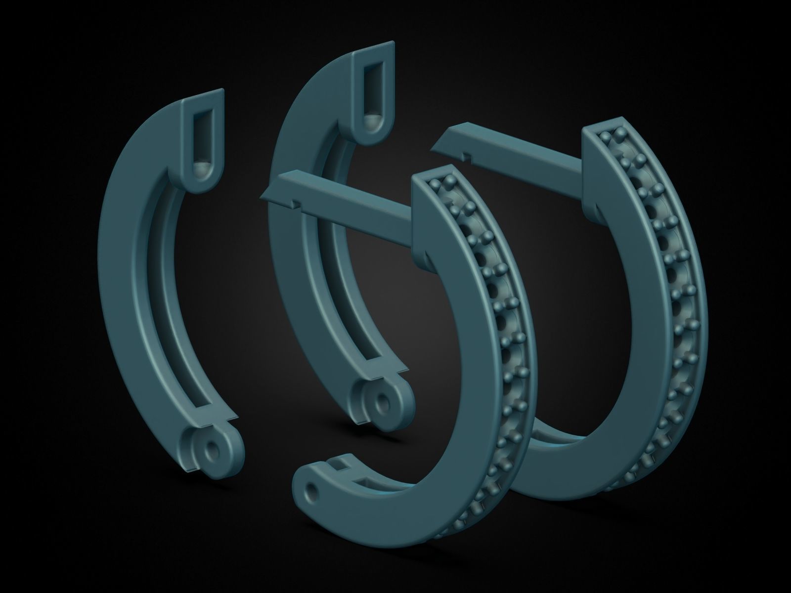 Hoop Earrings 3D print model_3