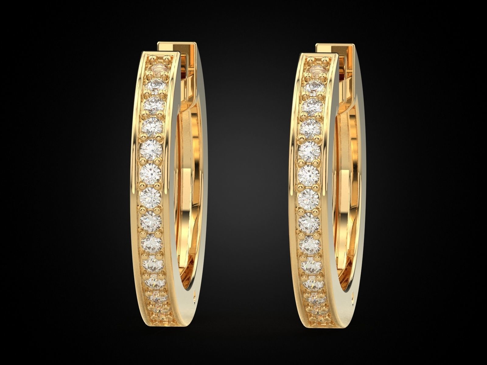 Hoop Earrings 3D print model_1