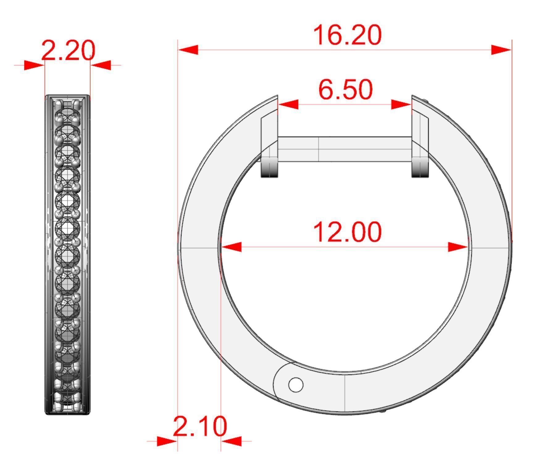 Hoop Earrings 3D print model_4