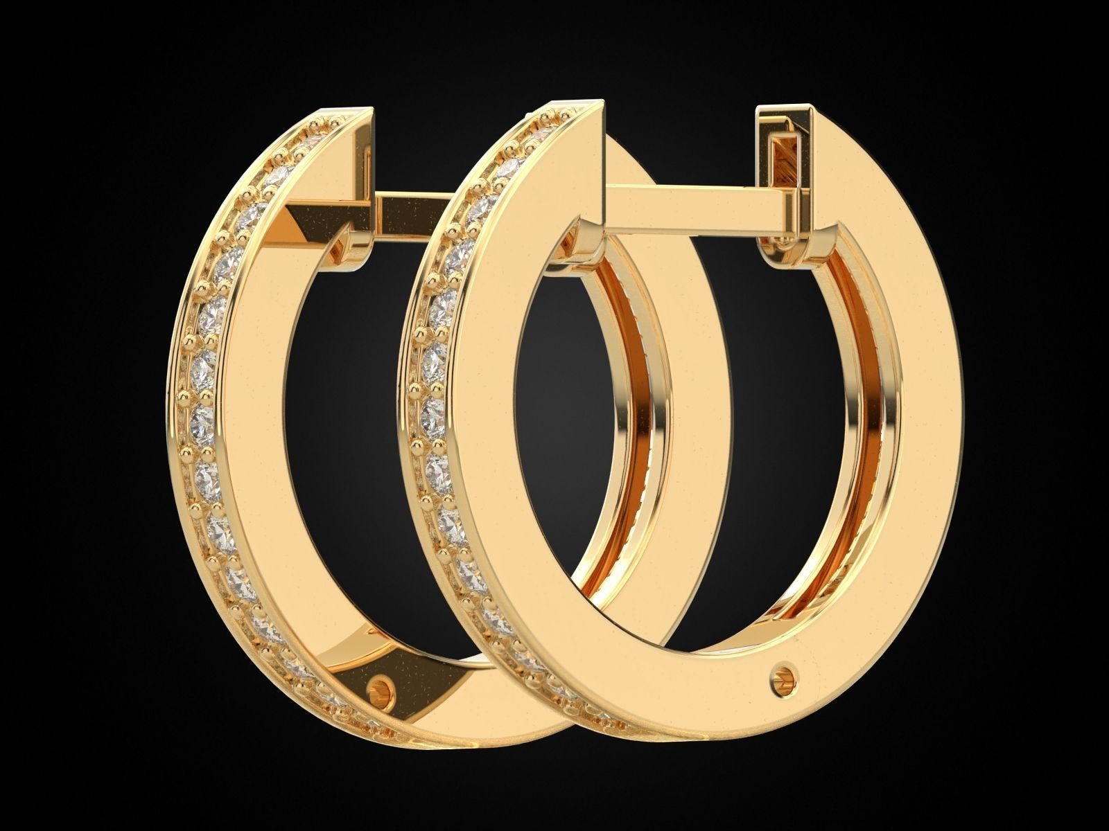 Hoop Earrings 3D print model_2