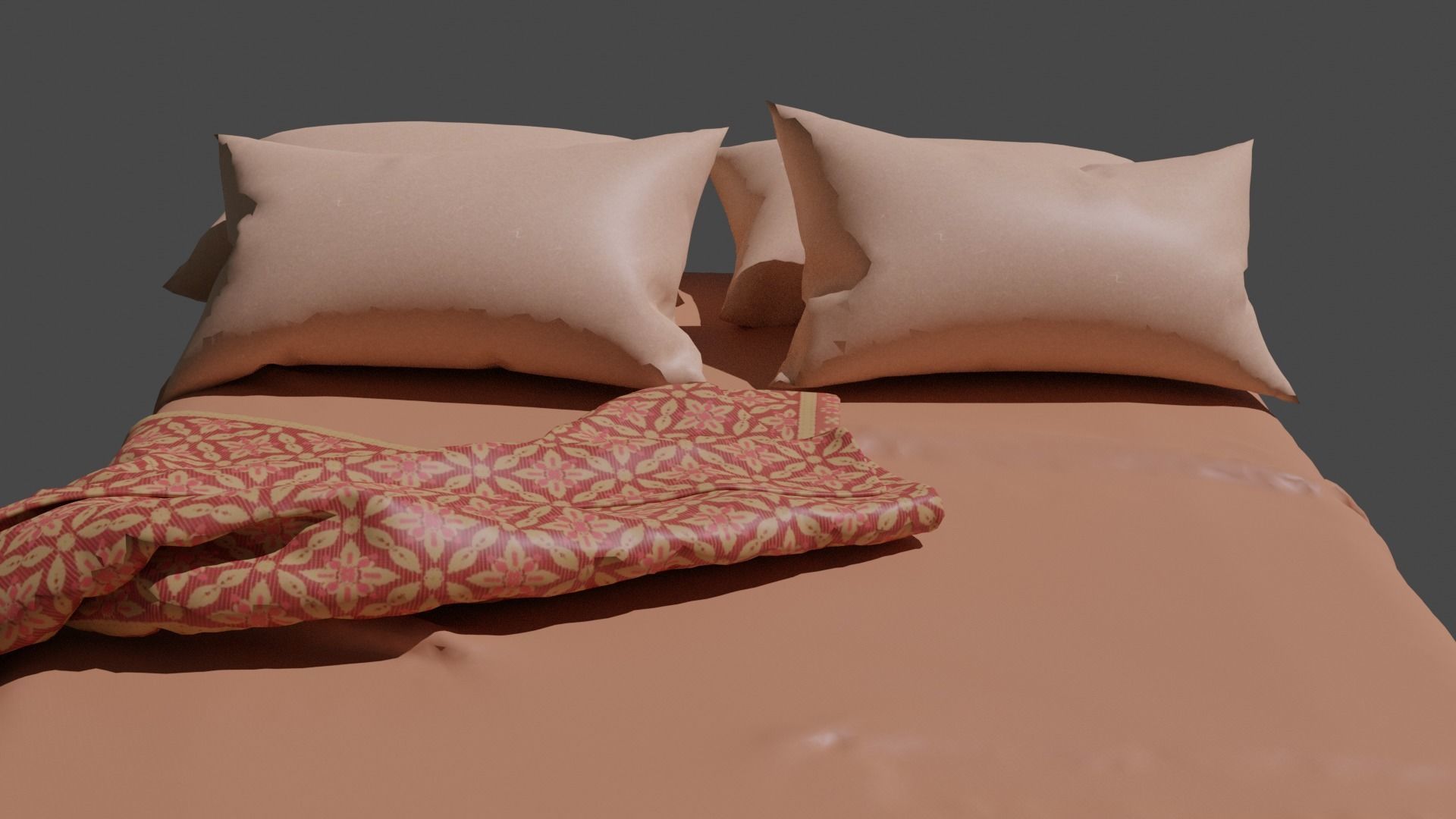 Fairy Tale bed for blender 3D model_1