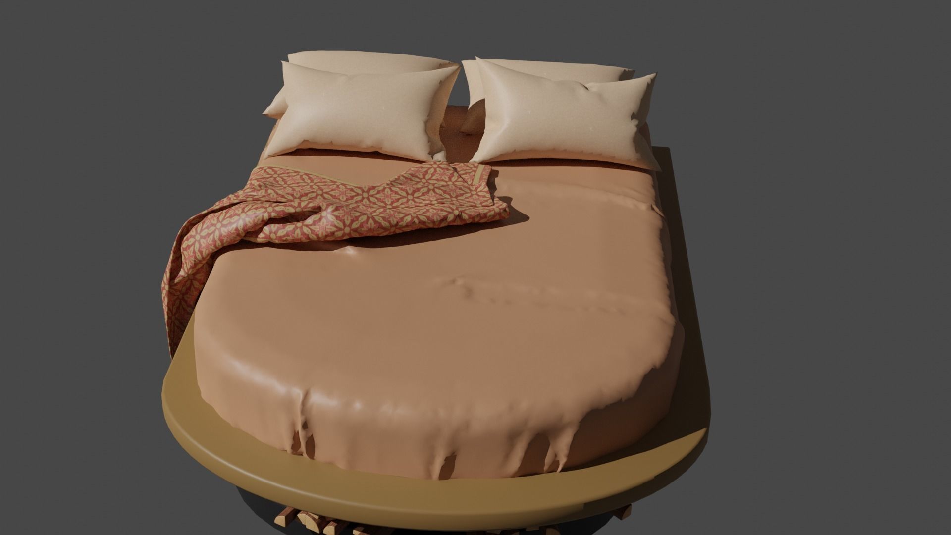 Fairy Tale bed for blender 3D model_2