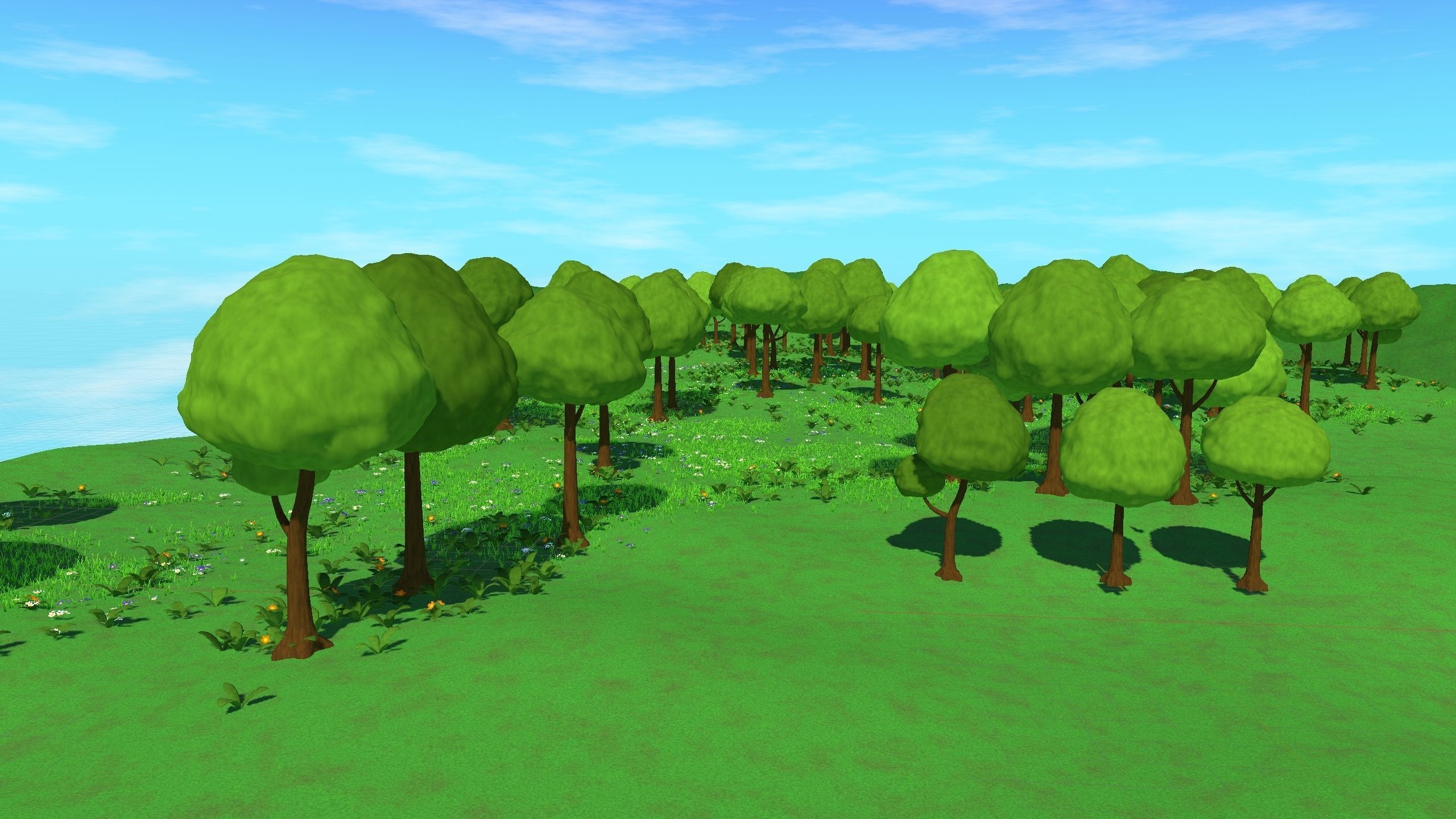 Stylized Animated Forest Meadow 3D model_12