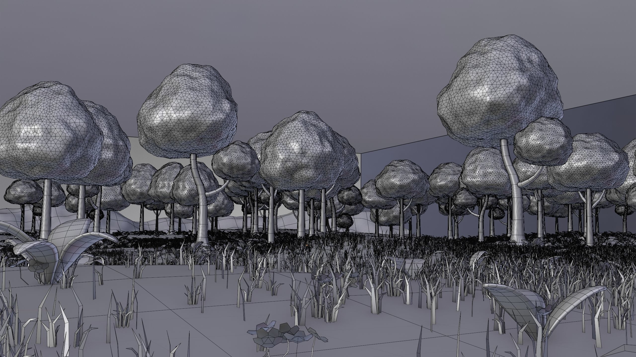 Stylized Animated Forest Meadow 3D model_18