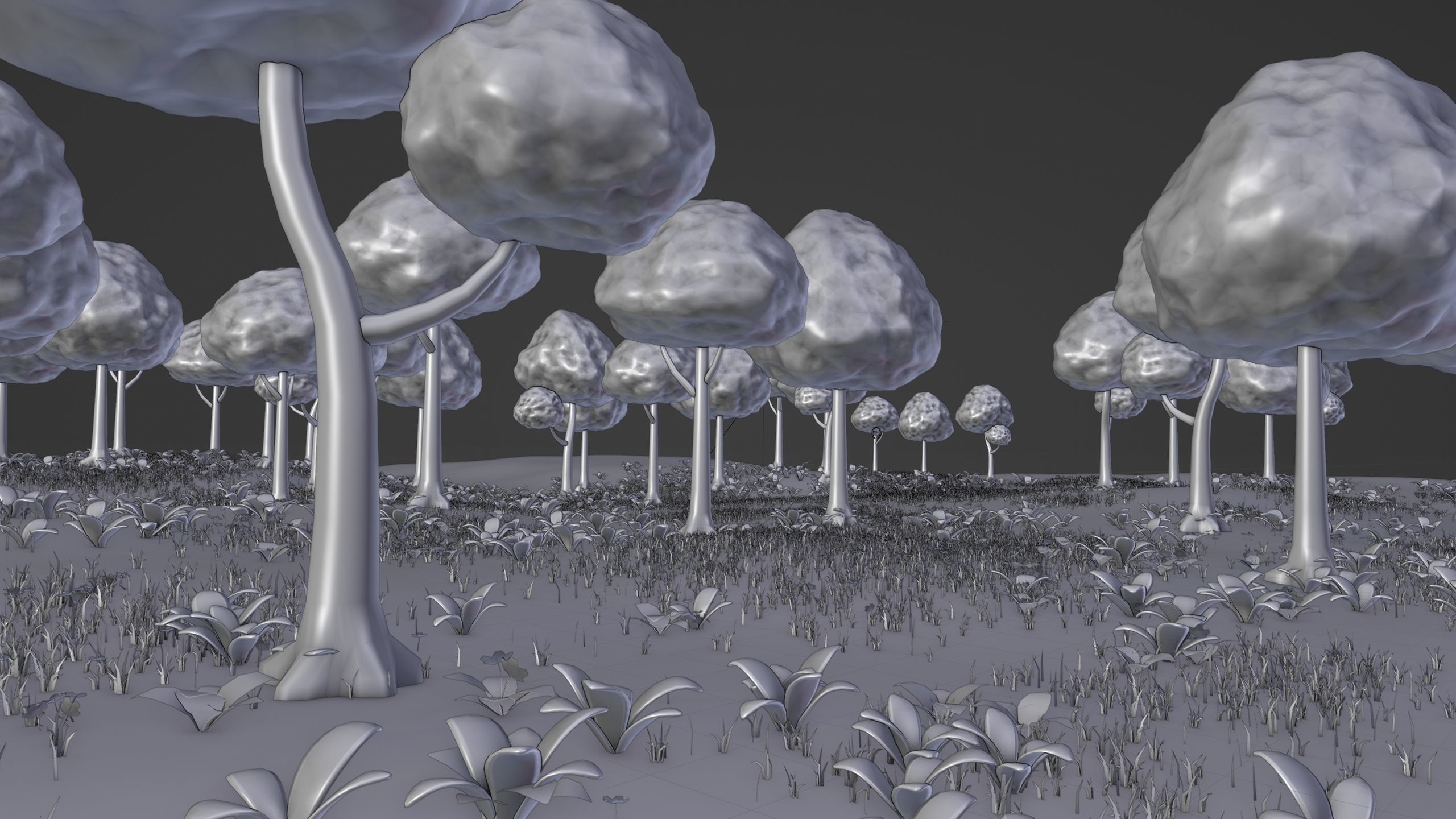 Stylized Animated Forest Meadow 3D model_16