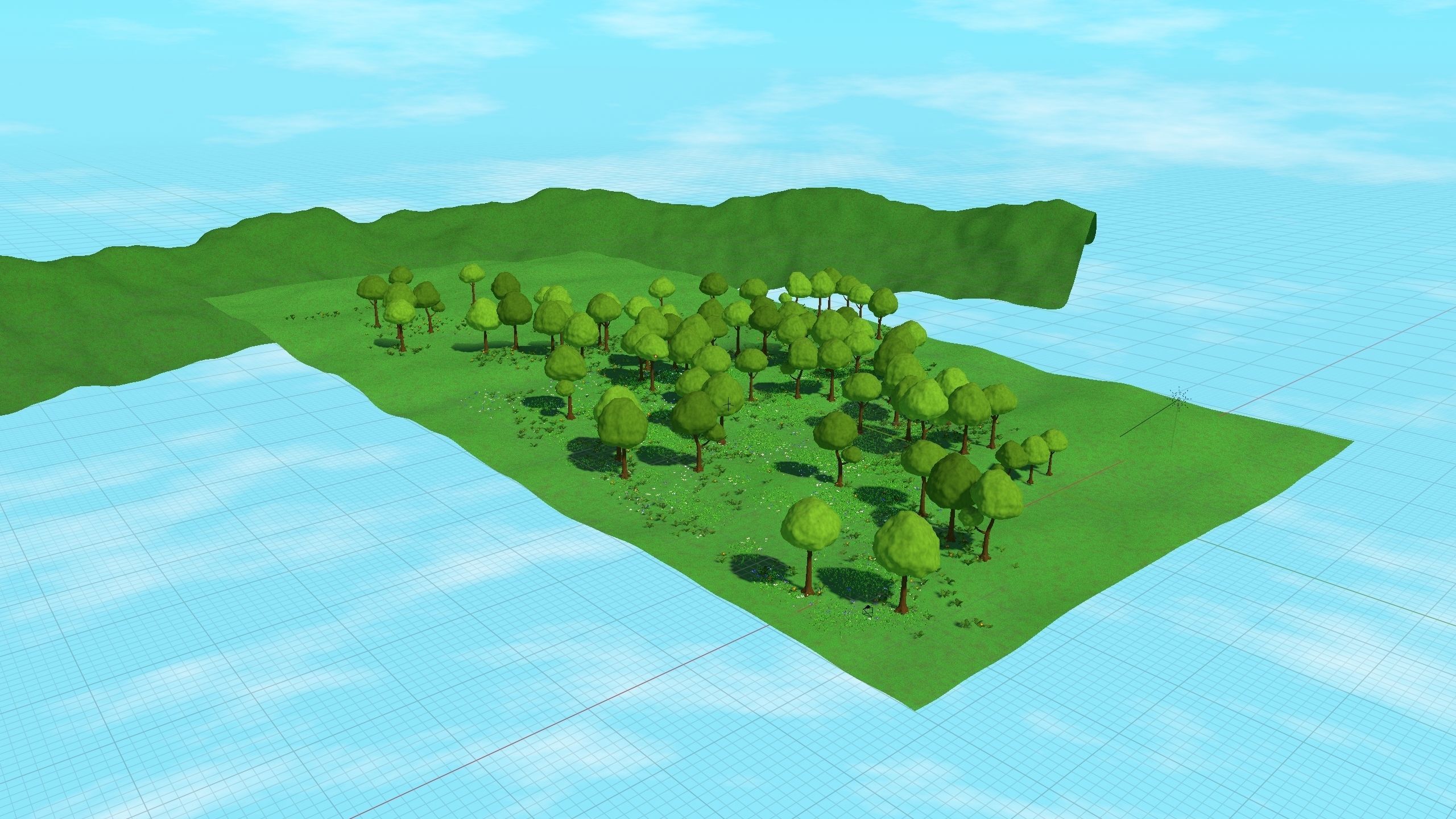 Stylized Animated Forest Meadow 3D model_13