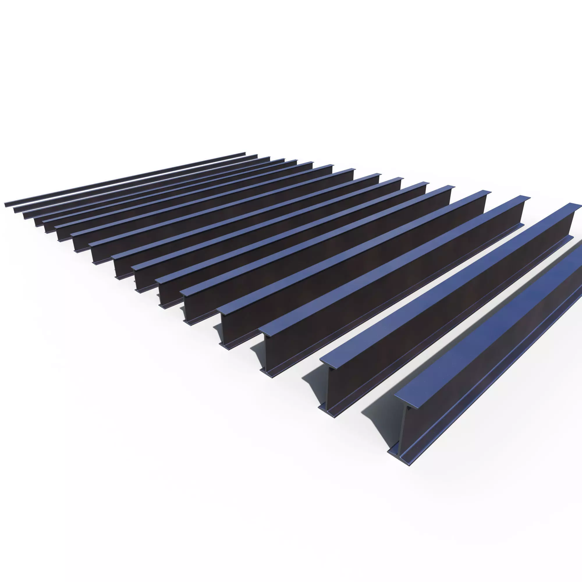 Metal beam IPN 3D model_0