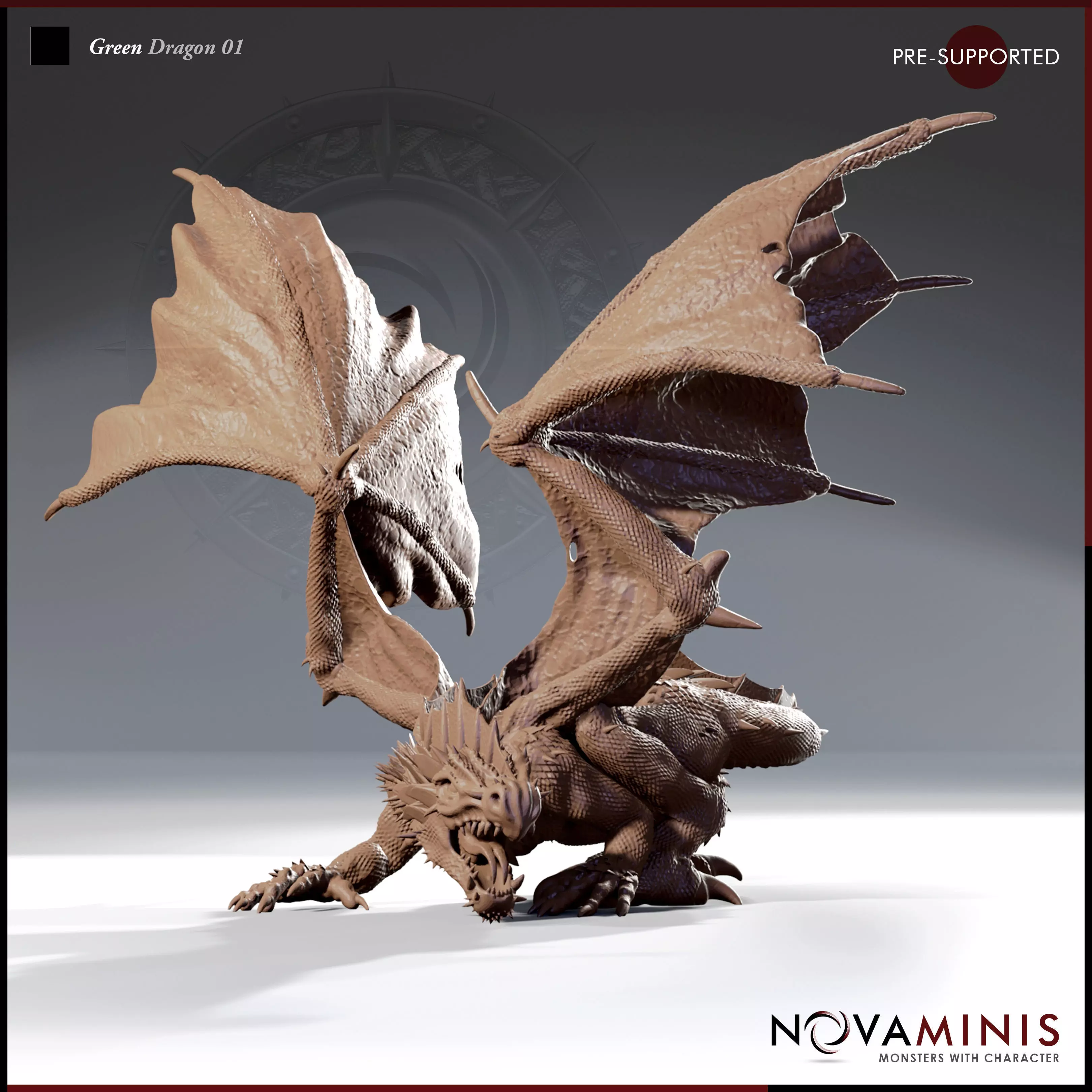 Green Dragon 01 3D print model_0