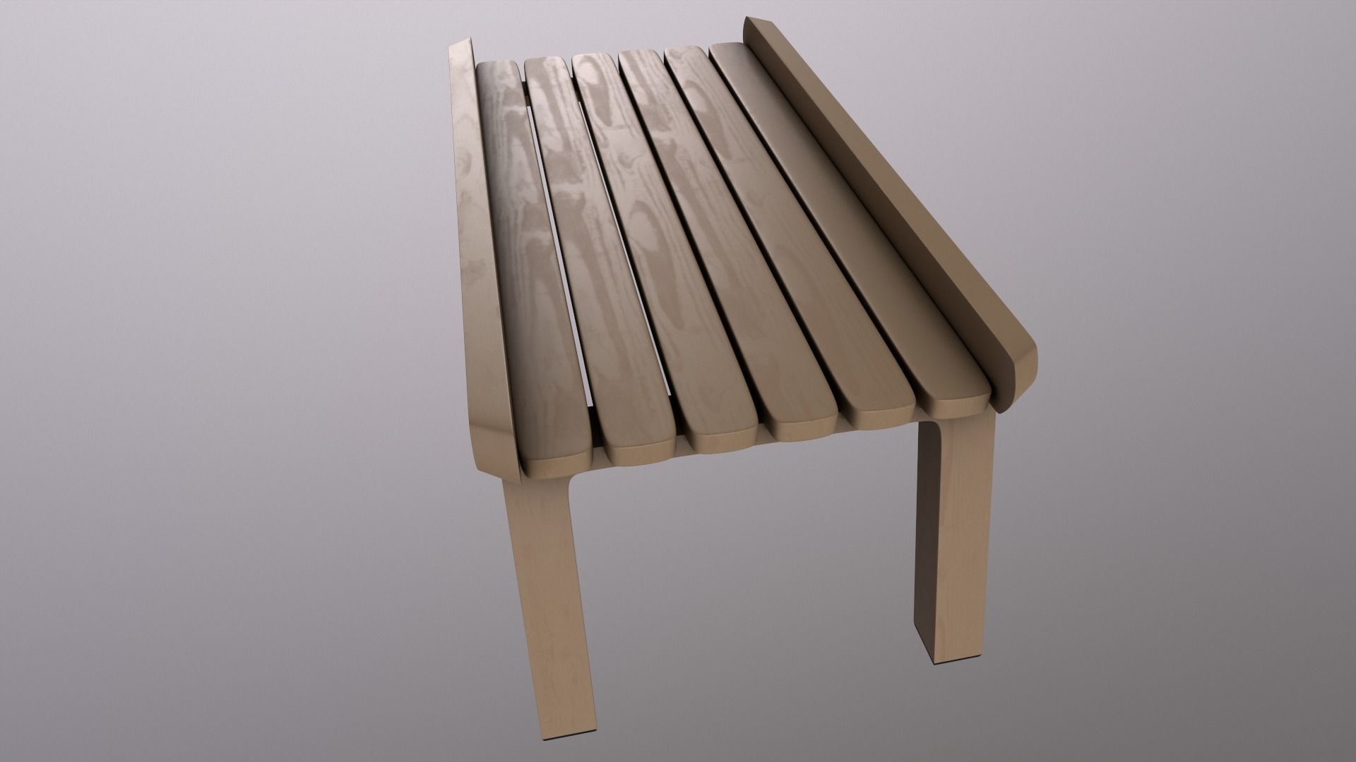 Sauna accessories-Sauna Footrest-PBR 3D MODEL 3D model_1