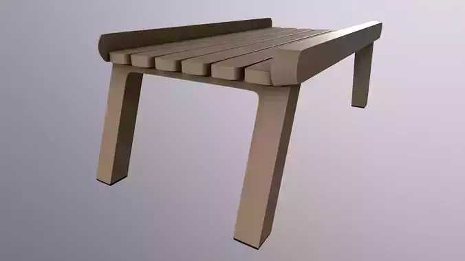 Sauna accessories-Sauna Footrest-PBR 3D MODEL 