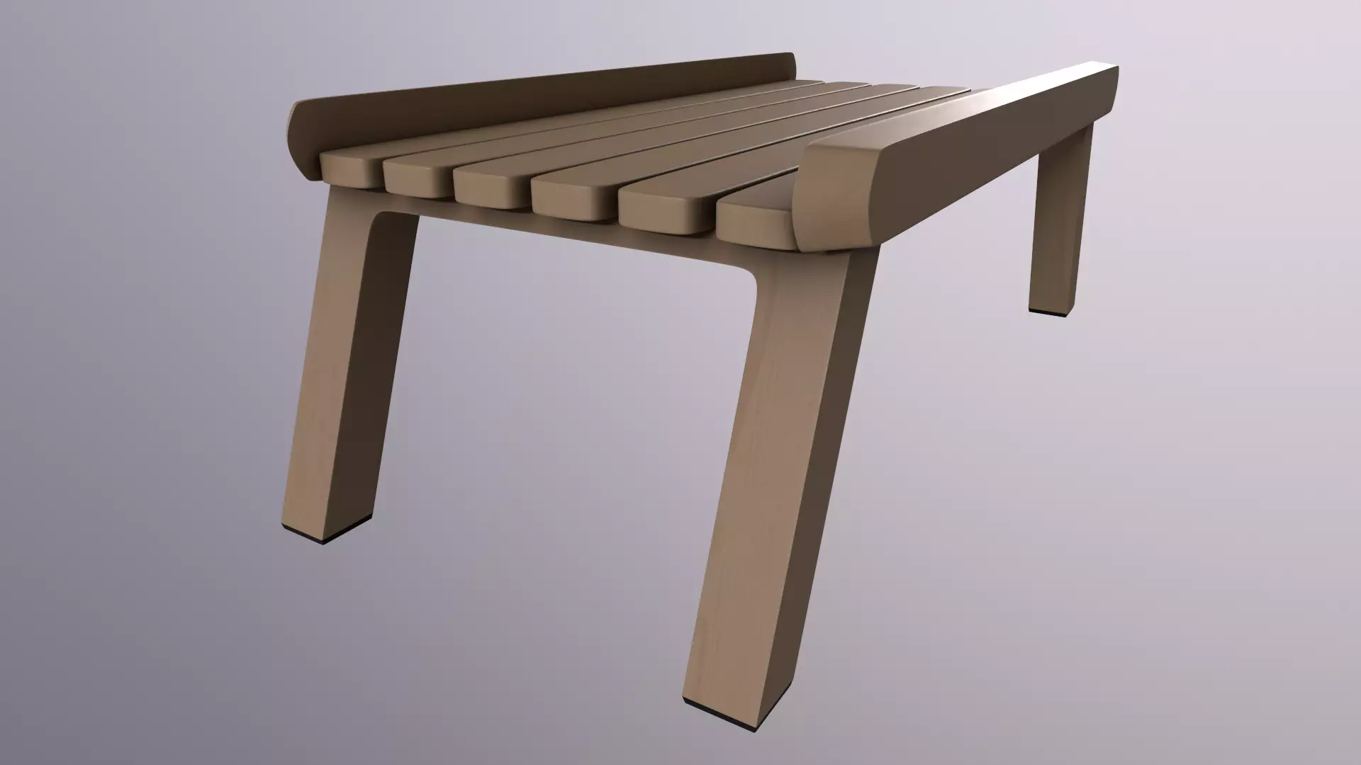 Sauna accessories-Sauna Footrest-PBR 3D MODEL 3D model_0