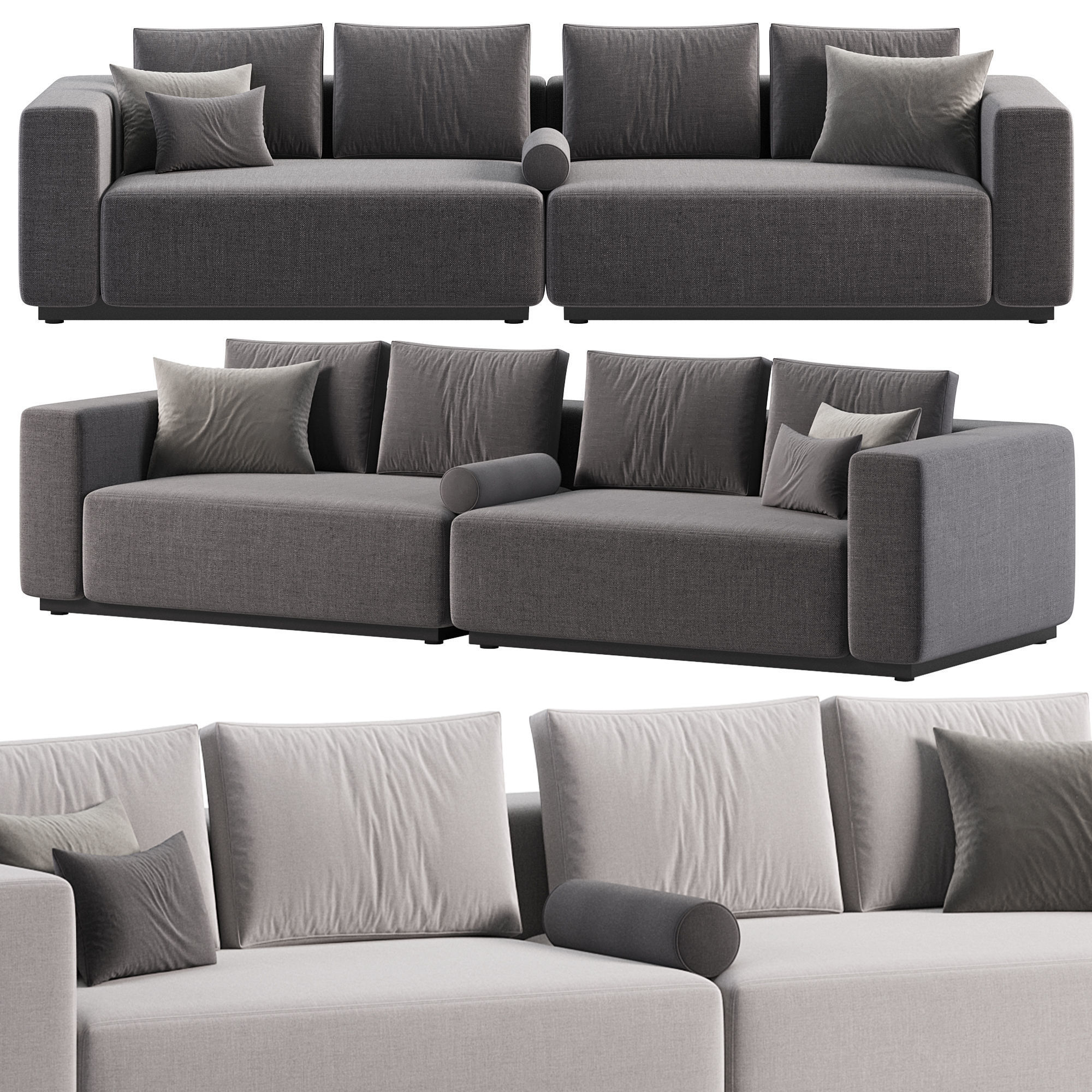 Nevada sofa by Softline 3D model_1